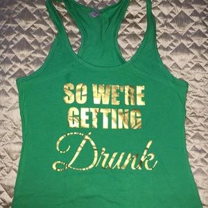 Large very stretchy racerback party tee